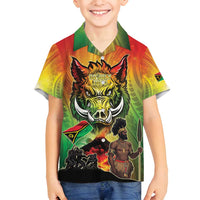 Vanuatu July 30th 1980 Family Matching Off Shoulder Short Dress and Hawaiian Shirt Happy Independence Day - Polynesian Pride