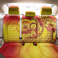 Vanuatu 46 Yia Indipendens Anivesari Back Car Seat Cover Tamtam Drum With Boar Tusk LT05 - Polynesian Pride