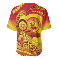 Vanuatu 46 Yia Indipendens Anivesari Baseball Jersey Tamtam Drum With Boar Tusk LT05 - Polynesian Pride