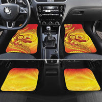 Vanuatu 45 Yia Indipendens Anivesari Car Mats Tamtam Drum With Boar Tusk - Polynesian Pride