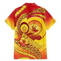 Vanuatu 45 Yia Indipendens Anivesari Family Matching Mermaid Dress and Hawaiian Shirt Tamtam Drum With Boar Tusk - Polynesian Pride