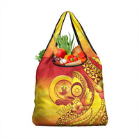 Vanuatu 45 Yia Indipendens Anivesari Grocery Bag Tamtam Drum With Boar Tusk - Polynesian Pride