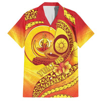 Vanuatu 46 Yia Indipendens Anivesari Hawaiian Shirt Tamtam Drum With Boar Tusk LT05 Yellow - Polynesian Pride