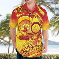 Vanuatu 46 Yia Indipendens Anivesari Hawaiian Shirt Tamtam Drum With Boar Tusk LT05 - Polynesian Pride