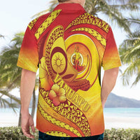 Vanuatu 46 Yia Indipendens Anivesari Hawaiian Shirt Tamtam Drum With Boar Tusk LT05 - Polynesian Pride