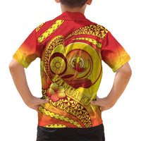 Vanuatu 46 Yia Indipendens Anivesari Hawaiian Shirt Tamtam Drum With Boar Tusk LT05 - Polynesian Pride