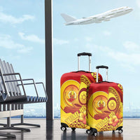 Vanuatu 46 Yia Indipendens Anivesari Luggage Cover Tamtam Drum With Boar Tusk LT05 - Polynesian Pride