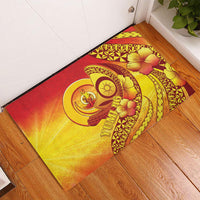 Vanuatu 46 Yia Indipendens Anivesari Rubber Doormat Tamtam Drum With Boar Tusk LT05 - Polynesian Pride