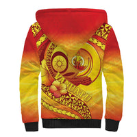 Vanuatu 46 Yia Indipendens Anivesari Sherpa Hoodie Tamtam Drum With Boar Tusk LT05 - Polynesian Pride