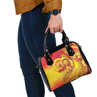 Vanuatu 46 Yia Indipendens Anivesari Shoulder Handbag Tamtam Drum With Boar Tusk LT05 - Polynesian Pride