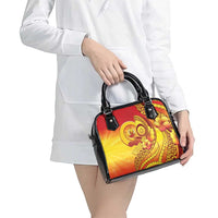 Vanuatu 46 Yia Indipendens Anivesari Shoulder Handbag Tamtam Drum With Boar Tusk LT05 - Polynesian Pride