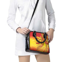 Vanuatu 46 Yia Indipendens Anivesari Shoulder Handbag Tamtam Drum With Boar Tusk LT05 - Polynesian Pride