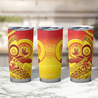 Vanuatu 46 Yia Indipendens Anivesari Tumbler Cup Tamtam Drum With Boar Tusk LT05 - Polynesian Pride