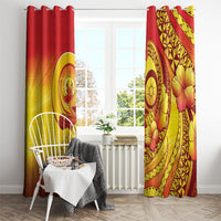 Vanuatu 46 Yia Indipendens Anivesari Window Curtain Tamtam Drum With Boar Tusk LT05 - Polynesian Pride