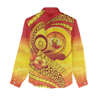Vanuatu 45 Yia Indipendens Anivesari Women Casual Shirt Tamtam Drum With Boar Tusk LT05 - Polynesian Pride