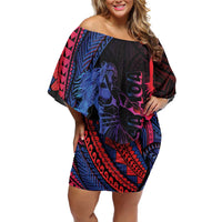 Samoan Pride Family Matching Off Shoulder Short Dress and Hawaiian Shirt The Tui Manua - Polynesian Pride