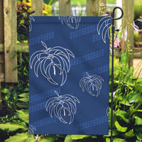 Aloha Hawaii Acacia Koa Leaves Garden Flag Navy Kakau Tribal Pattern