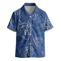 Aloha Hawaii Acacia Koa Leaves Kid Hawaiian Shirt Navy Kakau Tribal Pattern
