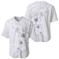 Lotu Tamaiti Samoa Baseball Jersey White Sunday Polynesian Tribal Pattern Elegant Style
