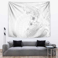 Lotu Tamaiti Samoa Tapestry White Sunday Polynesian Tribal Pattern Elegant Style