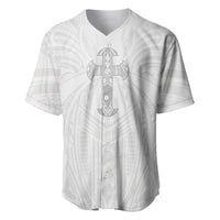 Samoa Christian Baseball Jersey Rooted In Christ Polynesian Cross