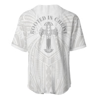 Samoa Christian Baseball Jersey Rooted In Christ Polynesian Cross