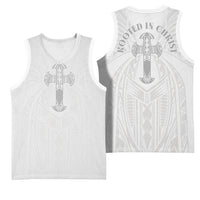 Samoa Christian Basketball Jersey Rooted In Christ Polynesian Cross