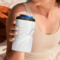 Samoa Christian 4 in 1 Can Cooler Tumbler Rooted In Christ Polynesian Cross