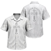 Samoa Christian Family Matching Off Shoulder Short Dress and Hawaiian Shirt Rooted In Christ Polynesian Cross