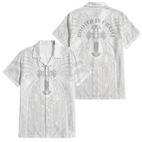 Samoa Christian Family Matching Puletasi and Hawaiian Shirt Rooted In Christ Polynesian Cross
