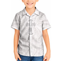 Samoa Christian Kid Hawaiian Shirt Rooted In Christ Polynesian Cross