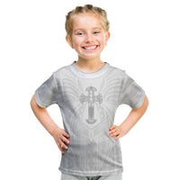 Samoa Christian Kid T Shirt Rooted In Christ Polynesian Cross