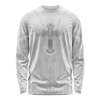 Samoa Christian Long Sleeve Shirt Rooted In Christ Polynesian Cross