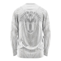 Samoa Christian Long Sleeve Shirt Rooted In Christ Polynesian Cross