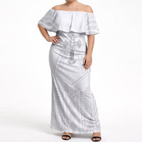 Samoa Christian Off Shoulder Maxi Dress Rooted In Christ Polynesian Cross