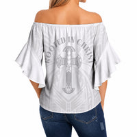 Samoa Christian Off Shoulder Wrap Waist Top Rooted In Christ Polynesian Cross