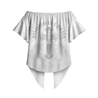 Samoa Christian Off Shoulder Wrap Waist Top Rooted In Christ Polynesian Cross