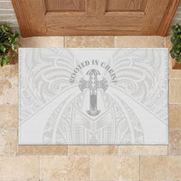 Samoa Christian Rubber Doormat Rooted In Christ Polynesian Cross