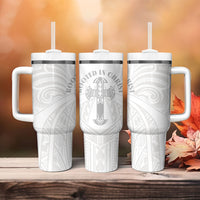 Samoa Christian Tumbler With Handle Rooted In Christ Polynesian Cross