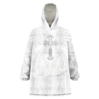 Samoa Christian Wearable Blanket Hoodie Rooted In Christ Polynesian Cross