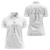 Samoa Christian Women Polo Shirt Rooted In Christ Polynesian Cross