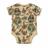 Hawaii Halloween Baby Onesie Spooky Tropical Hula Zombie