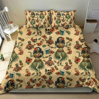Hawaii Halloween Bedding Set Spooky Tropical Hula Zombie