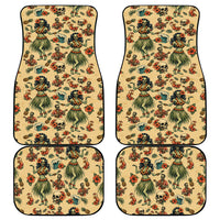Hawaii Halloween Car Mats Spooky Tropical Hula Zombie