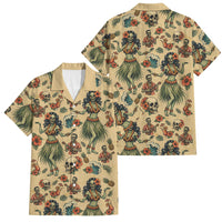 Hawaii Halloween Family Matching Puletasi and Hawaiian Shirt Spooky Tropical Hula Zombie
