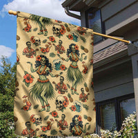 Hawaii Halloween Garden Flag Spooky Tropical Hula Zombie