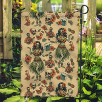 Hawaii Halloween Garden Flag Spooky Tropical Hula Zombie