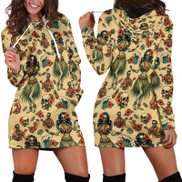 Hawaii Halloween Hoodie Dress Spooky Tropical Hula Zombie