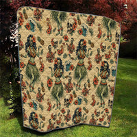 Hawaii Halloween Quilt Spooky Tropical Hula Zombie