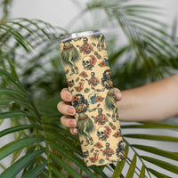 Hawaii Halloween Skinny Tumbler Spooky Tropical Hula Zombie